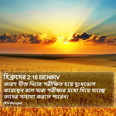 হিব্রুদের 2:18 BENIRV Bible Verse Image