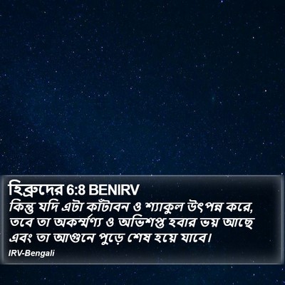 হিব্রুদের 6:8 BENIRV Bible Verse Image