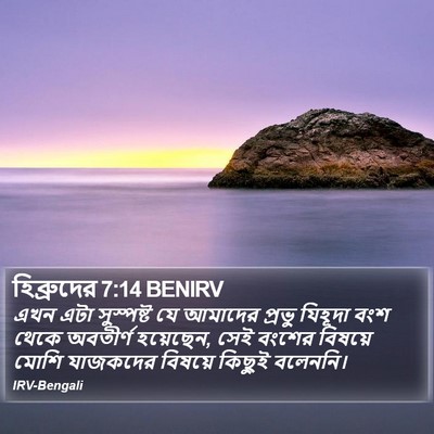 হিব্রুদের 7:14 BENIRV Bible Verse Image