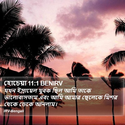 হোচেয়া 11:1 BENIRV Bible Verse Image