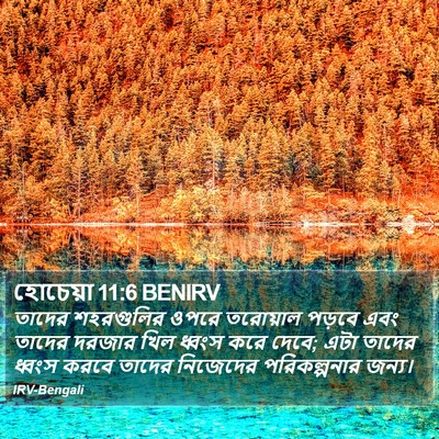 হোচেয়া 11:6 BENIRV Bible Verse Image