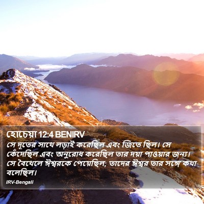 হোচেয়া 12:4 BENIRV Bible Verse Image