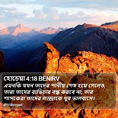 হোচেয়া 4:18 BENIRV Bible Verse Image