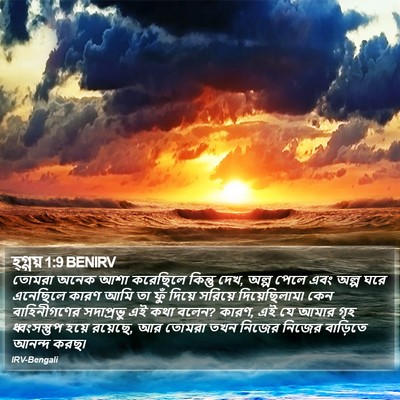 হ্গ্গয় 1:9 BENIRV Bible Verse Image