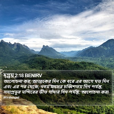 হ্গ্গয় 2:18 BENIRV Bible Verse Image