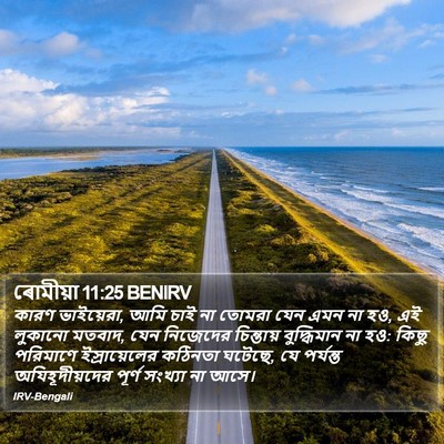 ৰোমীয়া 11:25 BENIRV Bible Verse Image