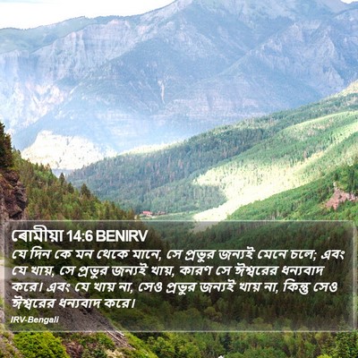 ৰোমীয়া 14:6 BENIRV Bible Verse Image