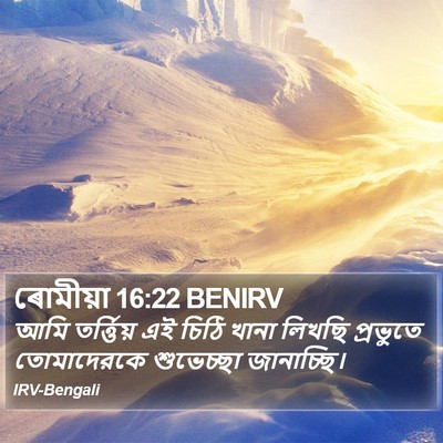 ৰোমীয়া 16:22 BENIRV Bible Verse Image