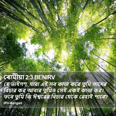 ৰোমীয়া 2:3 BENIRV Bible Verse Image