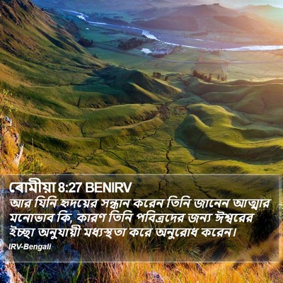 ৰোমীয়া 8:27 BENIRV Bible Verse Image
