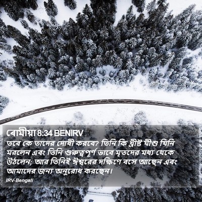 ৰোমীয়া 8:34 BENIRV Bible Verse Image