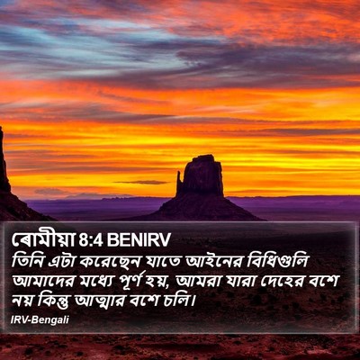 ৰোমীয়া 8:4 BENIRV Bible Verse Image