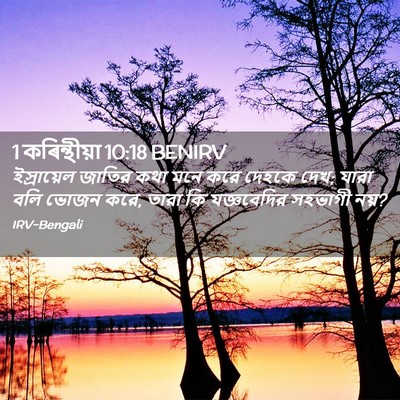 Picture 02 - 1 কৰিন্থীয়া 10:18 BENIRV - ইস্রায়েল জাতির - Bible Verse Picture