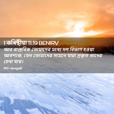 Picture 02 - 1 কৰিন্থীয়া 11:19 BENIRV - আর বাস্তবিক - Bible Verse Picture