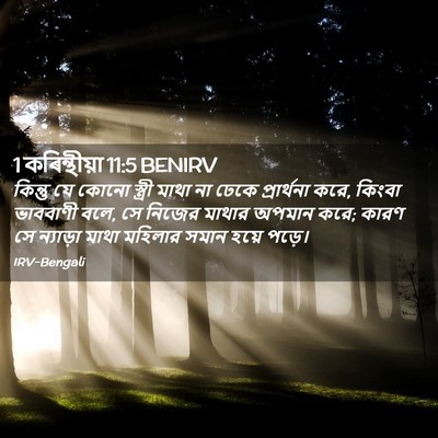Picture 02 - 1 কৰিন্থীয়া 11:5 BENIRV - কিন্তু যে কোনো - Bible Verse Picture