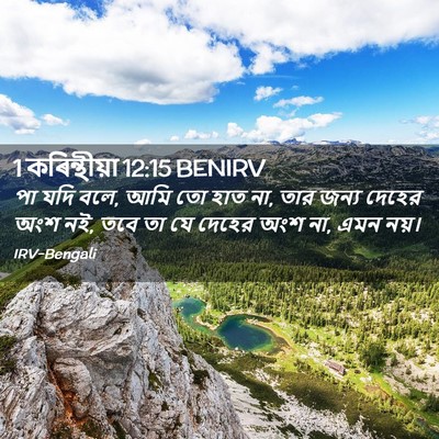Picture 02 - 1 কৰিন্থীয়া 12:15 BENIRV - পা যদি বলে, আমি তো - Bible Verse Picture