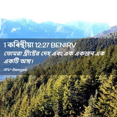 Picture 02 - 1 কৰিন্থীয়া 12:27 BENIRV - তোমরা খ্রীষ্টের - Bible Verse Picture