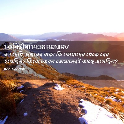 Picture 02 - 1 কৰিন্থীয়া 14:36 BENIRV - বল দেখি, ঈশ্বরের - Bible Verse Picture