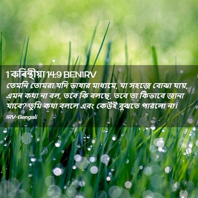 Picture 02 - 1 কৰিন্থীয়া 14:9 BENIRV - তেমনি তোমরা যদি - Bible Verse Picture