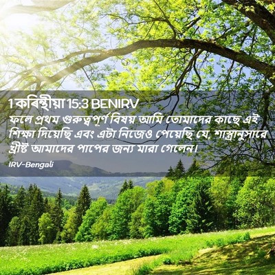 Picture 02 - 1 কৰিন্থীয়া 15:3 BENIRV - ফলে প্রথম - Bible Verse Picture