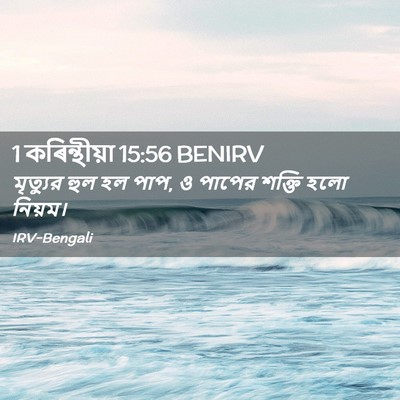 Picture 02 - 1 কৰিন্থীয়া 15:56 BENIRV - মৃত্যুর হুল হল পাপ, - Bible Verse Picture
