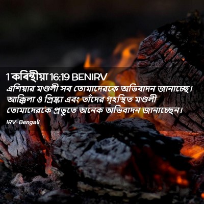 Picture 02 - 1 কৰিন্থীয়া 16:19 BENIRV - এশিয়ার মণ্ডলী সব - Bible Verse Picture