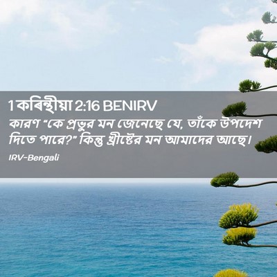 Picture 02 - 1 কৰিন্থীয়া 2:16 BENIRV - কারণ “কে প্রভুর মন - Bible Verse Picture