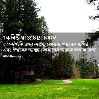 Picture 02 - 1 কৰিন্থীয়া 3:16 BENIRV - তোমরা কি জান না যে, - Bible Verse Picture