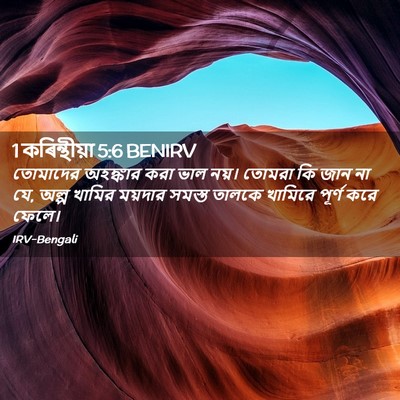 Picture 02 - 1 কৰিন্থীয়া 5:6 BENIRV - তোমাদের অহঙ্কার - Bible Verse Picture