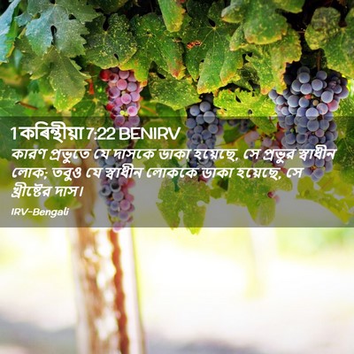 Picture 02 - 1 কৰিন্থীয়া 7:22 BENIRV - কারণ প্রভুতে যে - Bible Verse Picture