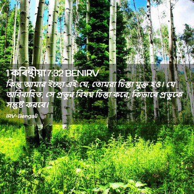 Picture 02 - 1 কৰিন্থীয়া 7:32 BENIRV - কিন্তু আমার ইচ্ছা - Bible Verse Picture