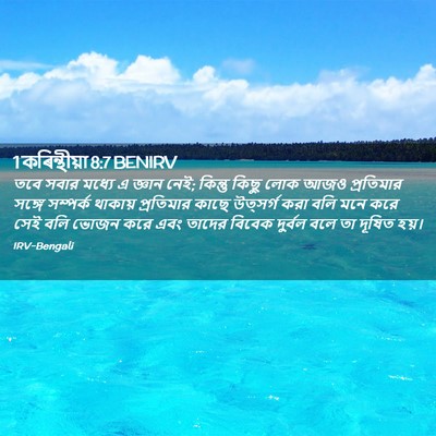 Picture 02 - 1 কৰিন্থীয়া 8:7 BENIRV - তবে সবার মধ্যে এ - Bible Verse Picture