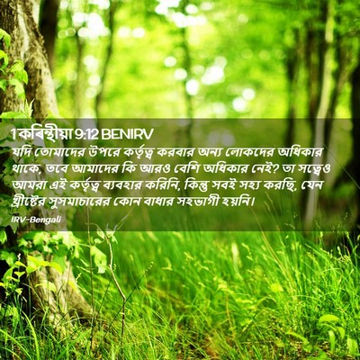 Picture 02 - 1 কৰিন্থীয়া 9:12 BENIRV - যদি তোমাদের উপরে - Bible Verse Picture