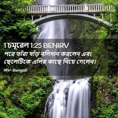 Picture 02 - 1 চমূৱেল 1:25 BENIRV - পরে তাঁরা ষাঁড় - Bible Verse Picture