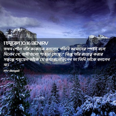 Picture 02 - 1 চমূৱেল 10:16 BENIRV - তখন শৌল তাঁর - Bible Verse Picture
