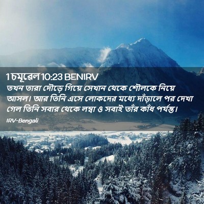 Picture 02 - 1 চমূৱেল 10:23 BENIRV - তখন তারা দৌড়ে - Bible Verse Picture