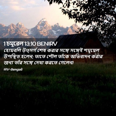 Picture 02 - 1 চমূৱেল 13:10 BENIRV - হোমবলি উত্সর্গ - Bible Verse Picture