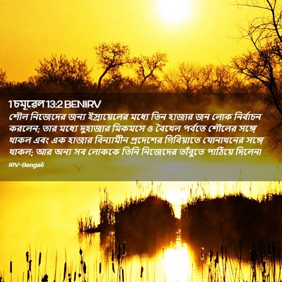 Picture 02 - 1 চমূৱেল 13:2 BENIRV - শৌল নিজেদের জন্য - Bible Verse Picture