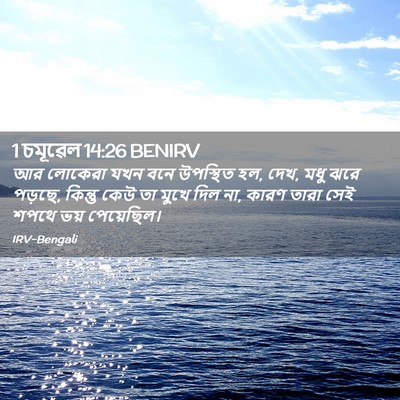 Picture 02 - 1 চমূৱেল 14:26 BENIRV - আর লোকেরা যখন বনে - Bible Verse Picture