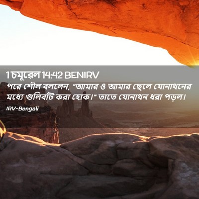 Picture 02 - 1 চমূৱেল 14:42 BENIRV - পরে শৌল বললেন, - Bible Verse Picture