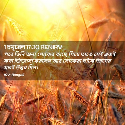 Picture 02 - 1 চমূৱেল 17:30 BENIRV - পরে তিনি অন্য - Bible Verse Picture