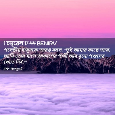 Picture 02 - 1 চমূৱেল 17:44 BENIRV - পলেষ্টীয় - Bible Verse Picture