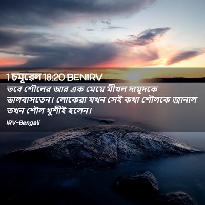 Picture 02 - 1 চমূৱেল 18:20 BENIRV - তবে শৌলের আর এক - Bible Verse Picture