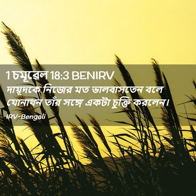 Picture 02 - 1 চমূৱেল 18:3 BENIRV - দায়ূদকে নিজের মত - Bible Verse Picture