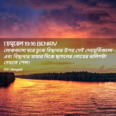 Picture 02 - 1 চমূৱেল 19:16 BENIRV - লোকগুলো ঘরে ঢুকে - Bible Verse Picture