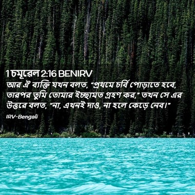 Picture 02 - 1 চমূৱেল 2:16 BENIRV - আর ঐ ব্যক্তি যখন - Bible Verse Picture