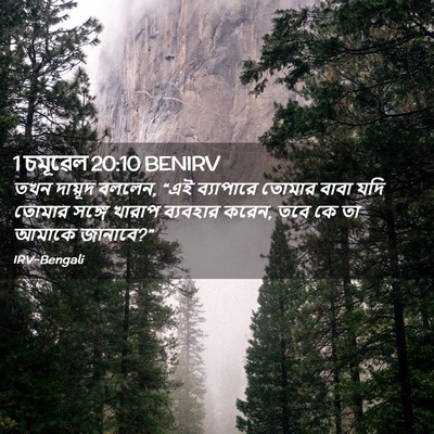 Picture 02 - 1 চমূৱেল 20:10 BENIRV - তখন দায়ূদ বললেন, - Bible Verse Picture