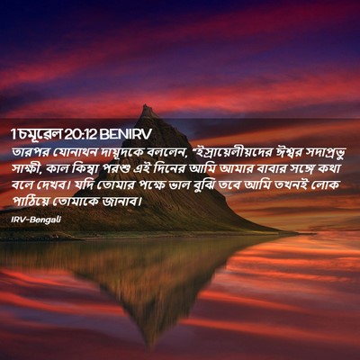 Picture 02 - 1 চমূৱেল 20:12 BENIRV - তারপর যোনাথন - Bible Verse Picture