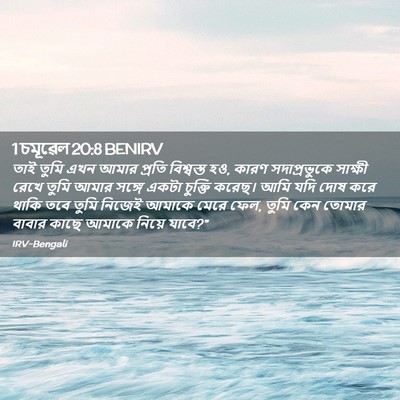 Picture 02 - 1 চমূৱেল 20:8 BENIRV - তাই তুমি এখন আমার - Bible Verse Picture