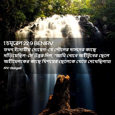 Picture 02 - 1 চমূৱেল 22:9 BENIRV - তখন ইদোমীয় - Bible Verse Picture